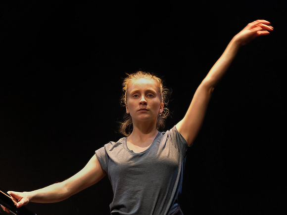 National Dance Company Wales in rehearsal at Theatr Brycheiniog, Brecon on 13th march.
