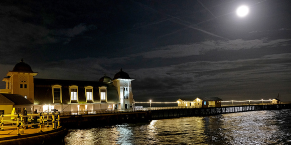 Wolf Moon. Pemarth Pier, S. Wales.