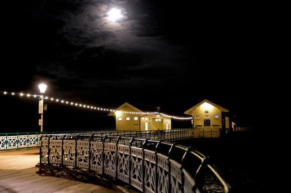 Wolf Moon. Pemarth Pier, S. Wales.